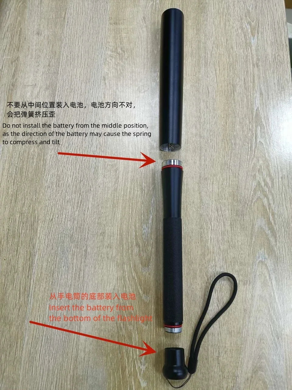 LED Baseball Bat Aluminium Alloy Torch for Emergency Self Defense Anti Riot Equipment Waterproof Self Defense Flashlight Stick