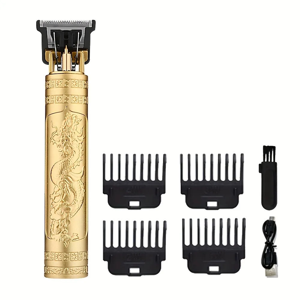 T9 mini small size barber device is easy to carry travel repair hair shaving shaving simple repair device Chinese dragon pattern