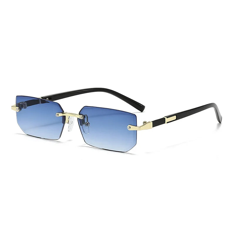 Fashion High Definition Sunglasses Men Ladies Blue Light Blocking Eye Protection Eyewear Rimless Square Frame Eyeglasses Goggle