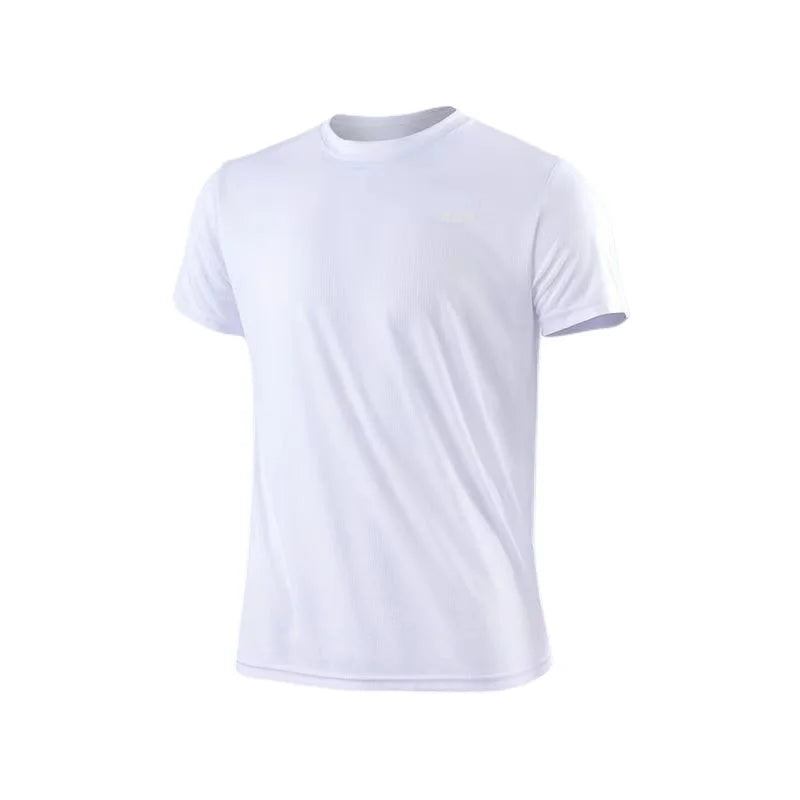 Men's Quick Dry Short Sleeve Gym Running Moisture Wicking Round Neck T-Shirt Training Exercise Gym Sport Shirt Tops Lightweight - Simply Just Deals LLC
