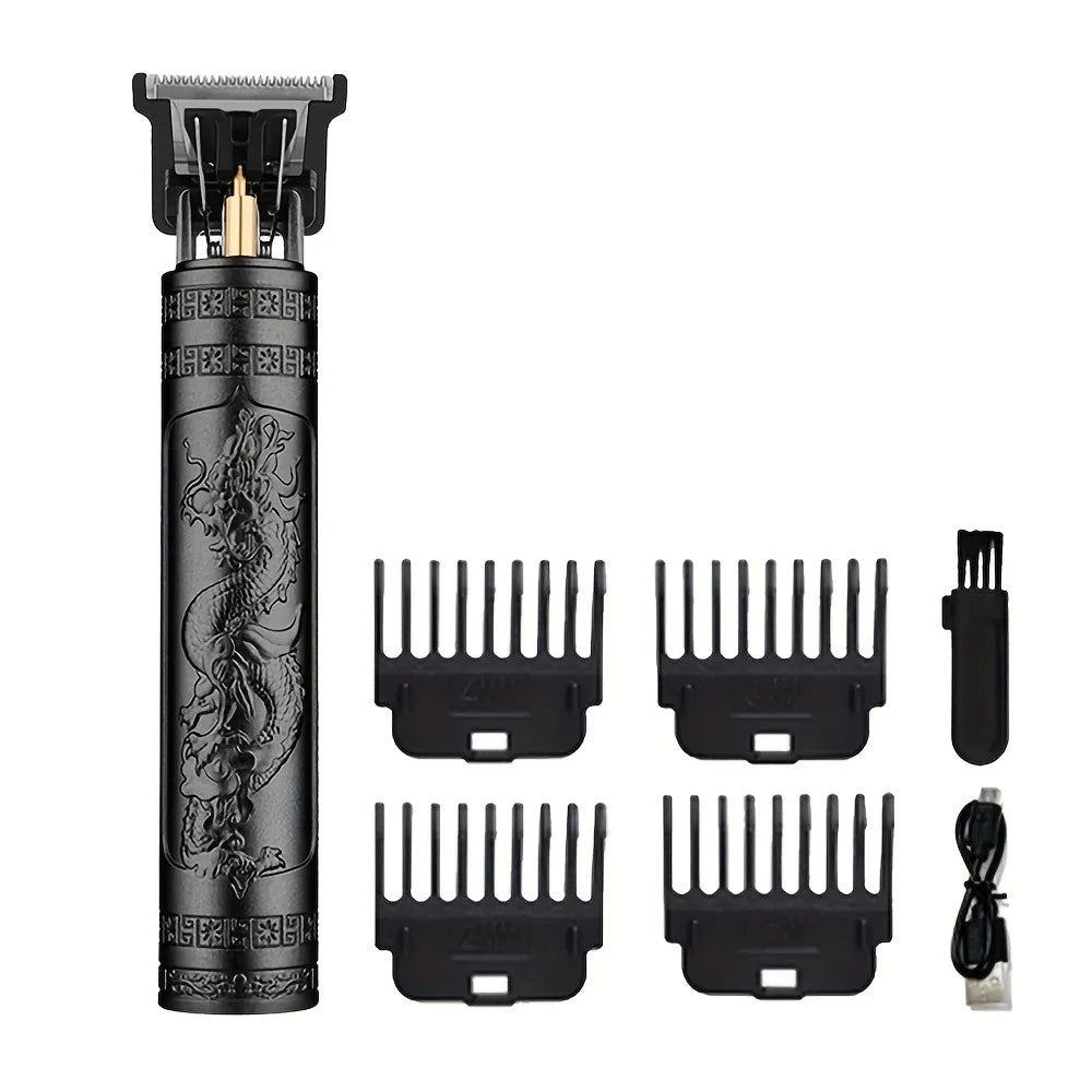T9 mini small size barber device is easy to carry travel repair hair shaving shaving simple repair device Chinese dragon pattern