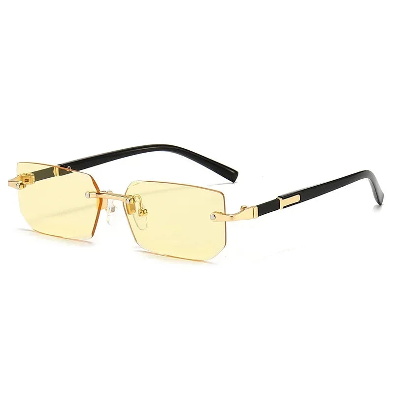 Fashion High Definition Sunglasses Men Ladies Blue Light Blocking Eye Protection Eyewear Rimless Square Frame Eyeglasses Goggle