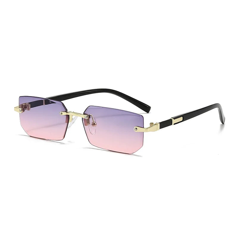 Fashion High Definition Sunglasses Men Ladies Blue Light Blocking Eye Protection Eyewear Rimless Square Frame Eyeglasses Goggle