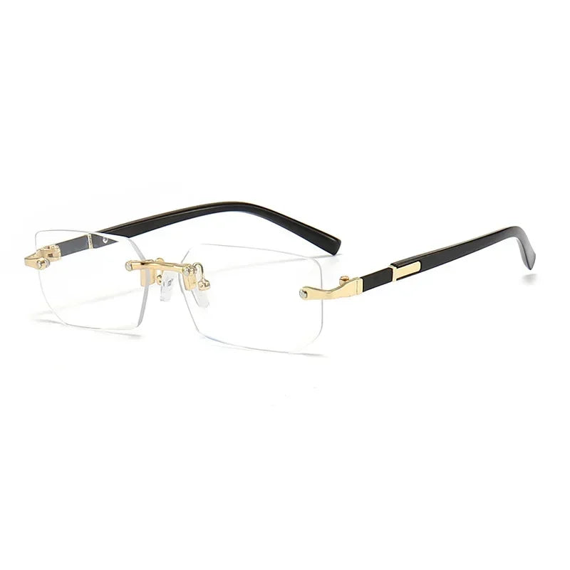 Fashion High Definition Sunglasses Men Ladies Blue Light Blocking Eye Protection Eyewear Rimless Square Frame Eyeglasses Goggle