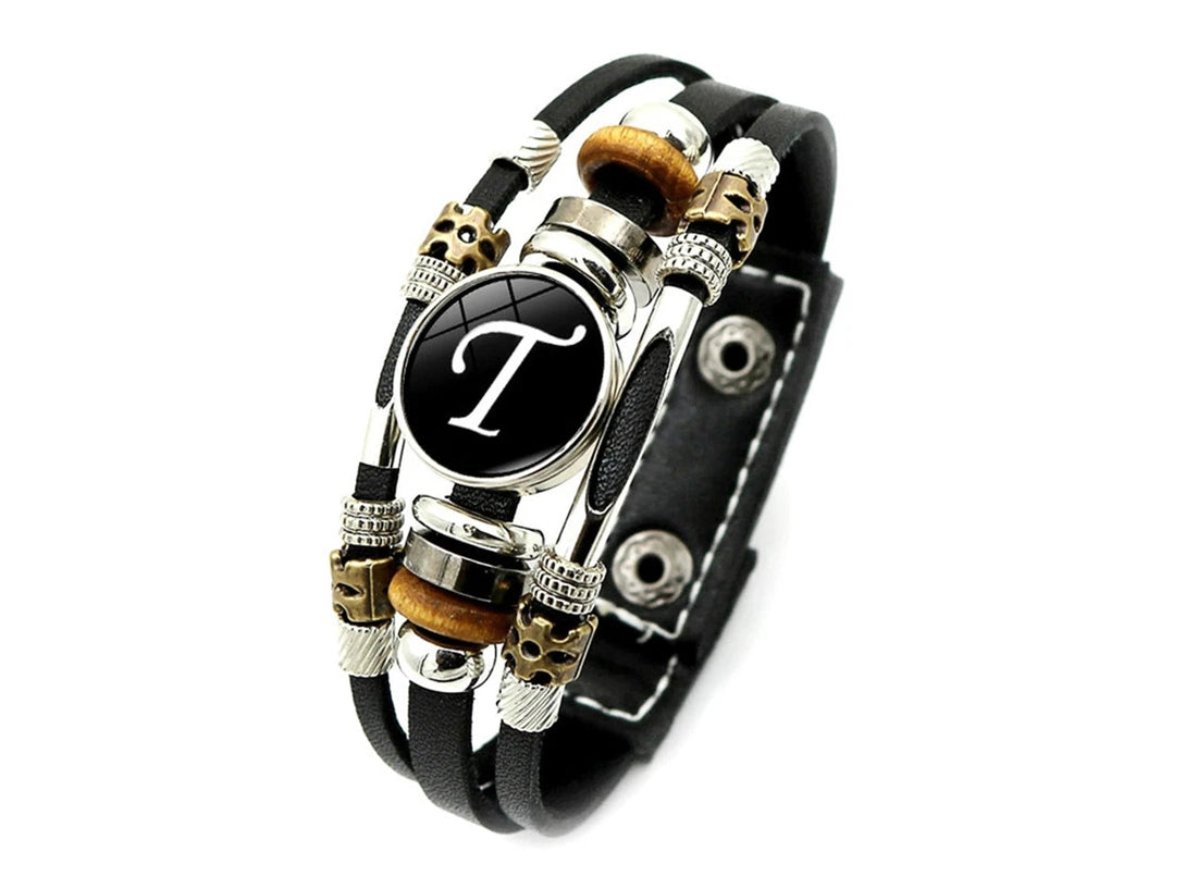 Vintage 26 Letter Leather Rock Bracelet Women Men Punk A-Z Initial Alphabet Handmade Braided Multilayer Adjustable Bangle Gift - Simply Just Deals LLC