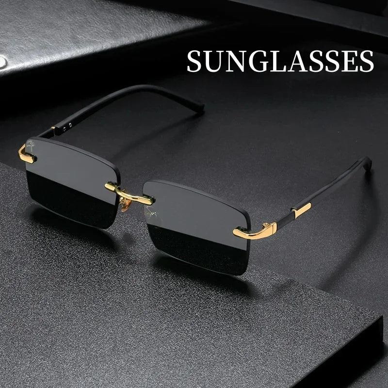 Fashion High Definition Sunglasses Men Ladies Blue Light Blocking Eye Protection Eyewear Rimless Square Frame Eyeglasses Goggle