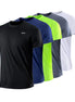 Men's Quick Dry Short Sleeve Gym Running Moisture Wicking Round Neck T-Shirt Training Exercise Gym Sport Shirt Tops Lightweight - Simply Just Deals LLC