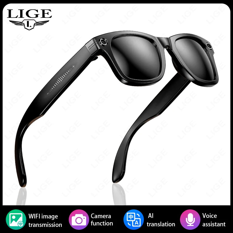 New 800w Pixel Smart Glasses With AI Camera Micro Camera Photography Video Recording Voice Call Translation Gradient Sunglasses