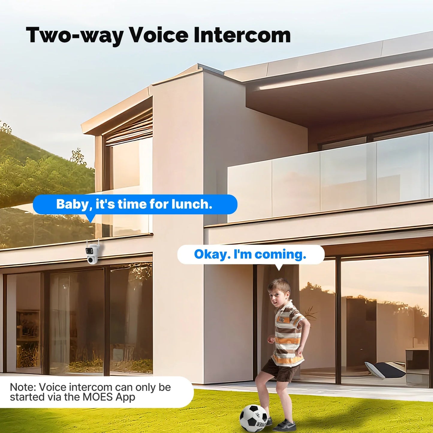 Moes Tuya Smart WiFi Outdoor Security Camera 4MP Dual Screen 2.4G/5G IP65 Waterproof Motion Detection Auto Track Two-Way Audio