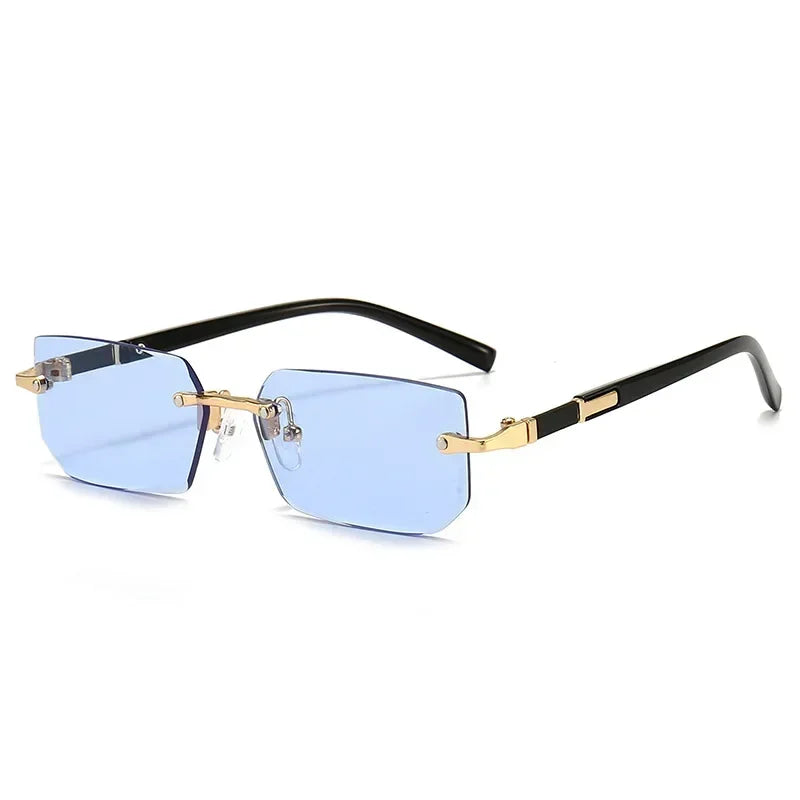 Fashion High Definition Sunglasses Men Ladies Blue Light Blocking Eye Protection Eyewear Rimless Square Frame Eyeglasses Goggle