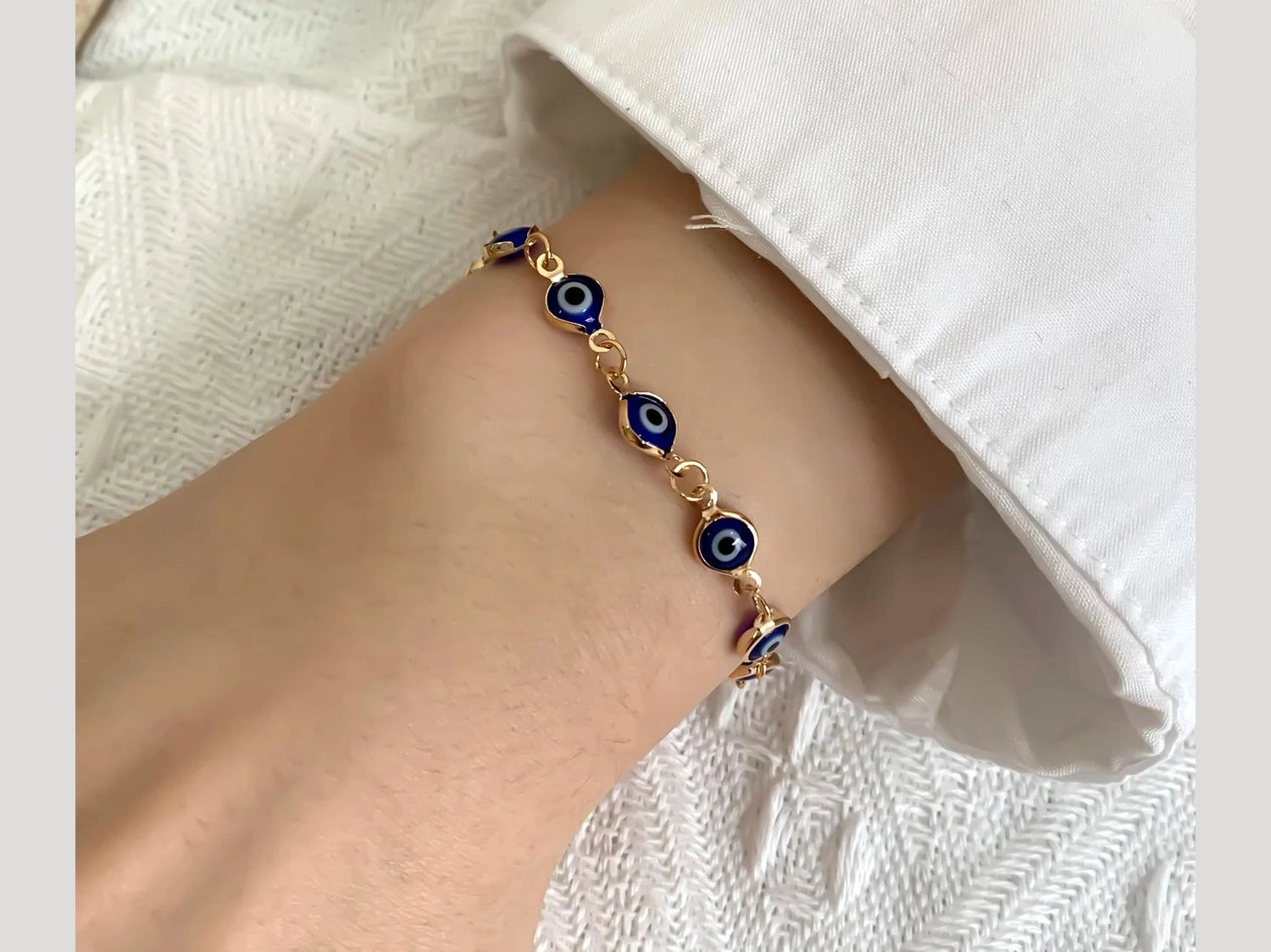 Lucky Turkey Evil Eye Bracelet For Women Men Colorful Red Blue Eye Adjustable Metal Chain Bangles Good Luck Wealth Jewelry Gifts - Simply Just Deals LLC