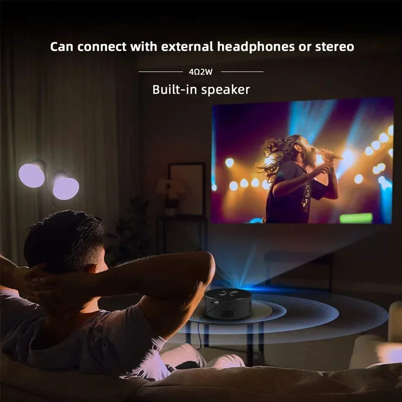 Xiaomi New Mini Mobile Projector Home Use Palm Size Remote Projector IOS Android System Wire Screen Mirroring Projector
