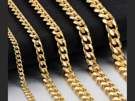 Width 5/7/9MM Hiphop Cuban Link Stainless Steel Chains Necklace for Men Basic Simple Rapper's Choker Fashion Jewelry Accessories - Simply Just Deals LLC