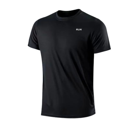 Men's Quick Dry Short Sleeve Gym Running Moisture Wicking Round Neck T-Shirt Training Exercise Gym Sport Shirt Tops Lightweight - Simply Just Deals LLC