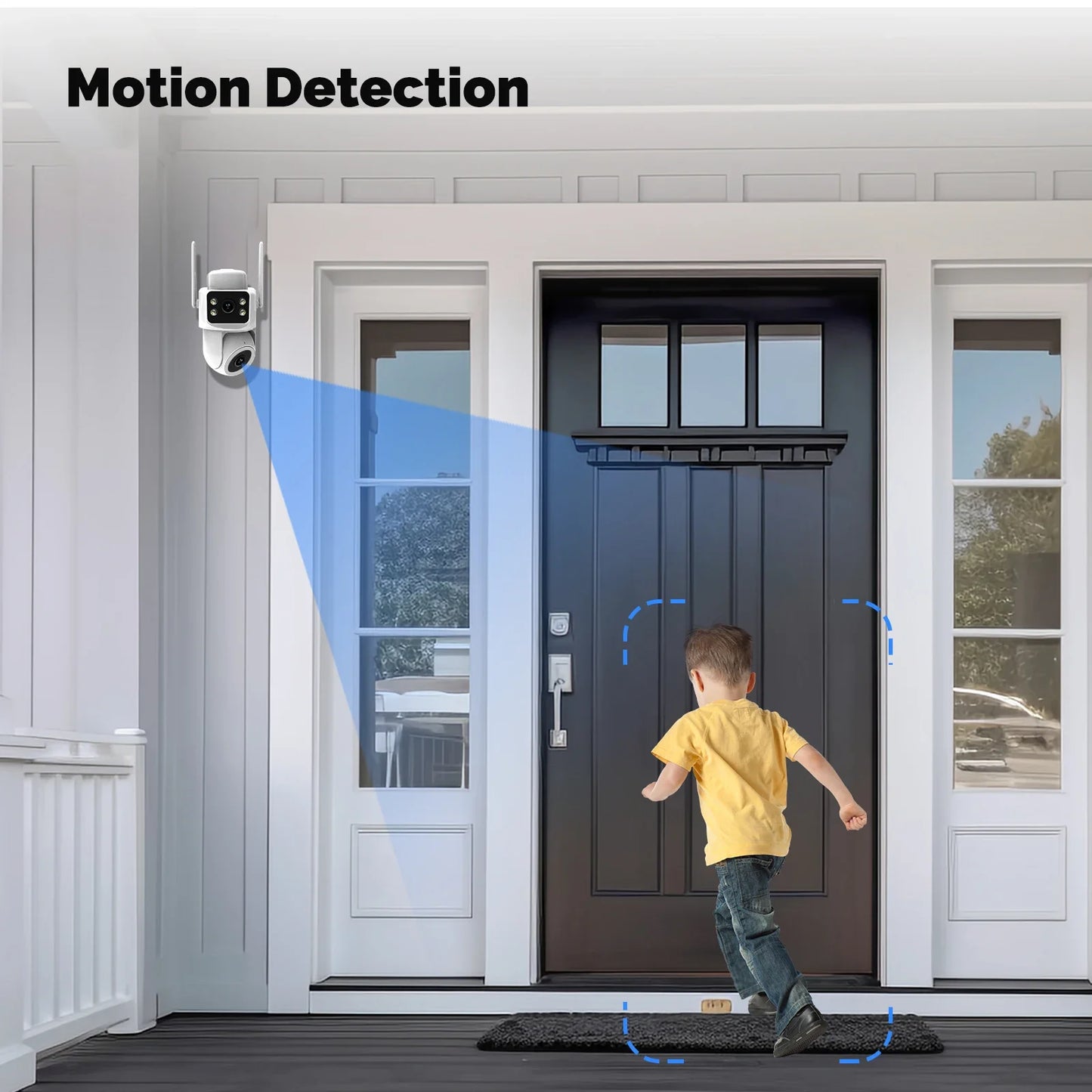 Moes Tuya Smart WiFi Outdoor Security Camera 4MP Dual Screen 2.4G/5G IP65 Waterproof Motion Detection Auto Track Two-Way Audio