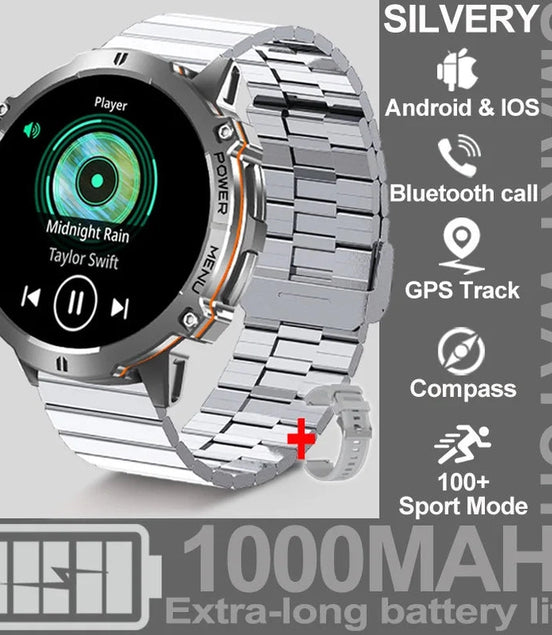 For XIAOMI 1000MAH endurance Sport Smart Watch Men 1.73-inch HD Screen GPS tracker Compass Bluetooth Call Waterproof Smart Watch - Simply Just Deals LLC