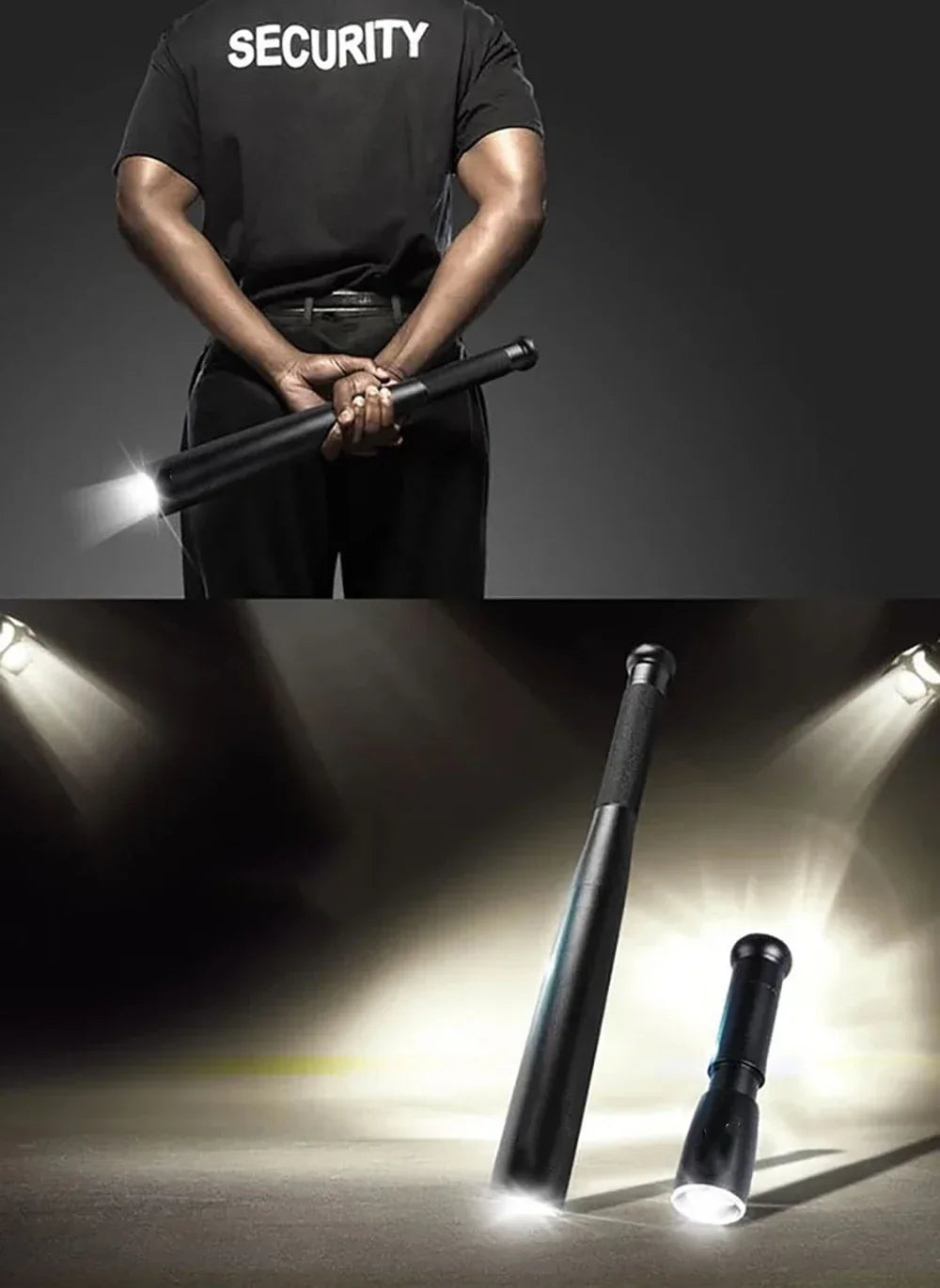 LED Baseball Bat Aluminium Alloy Torch for Emergency Self Defense Anti Riot Equipment Waterproof Self Defense Flashlight Stick