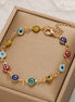 Lucky Turkey Evil Eye Bracelet For Women Men Colorful Red Blue Eye Adjustable Metal Chain Bangles Good Luck Wealth Jewelry Gifts - Simply Just Deals LLC