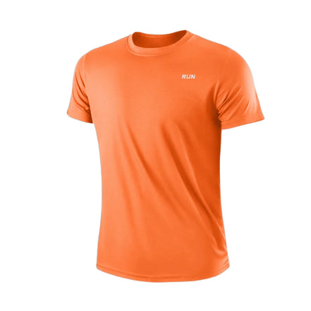 Men's Quick Dry Short Sleeve Gym Running Moisture Wicking Round Neck T-Shirt Training Exercise Gym Sport Shirt Tops Lightweight - Simply Just Deals LLC