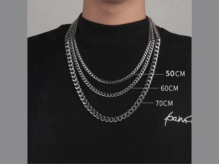 Width 5/7/9MM Hiphop Cuban Link Stainless Steel Chains Necklace for Men Basic Simple Rapper's Choker Fashion Jewelry Accessories - Simply Just Deals LLC