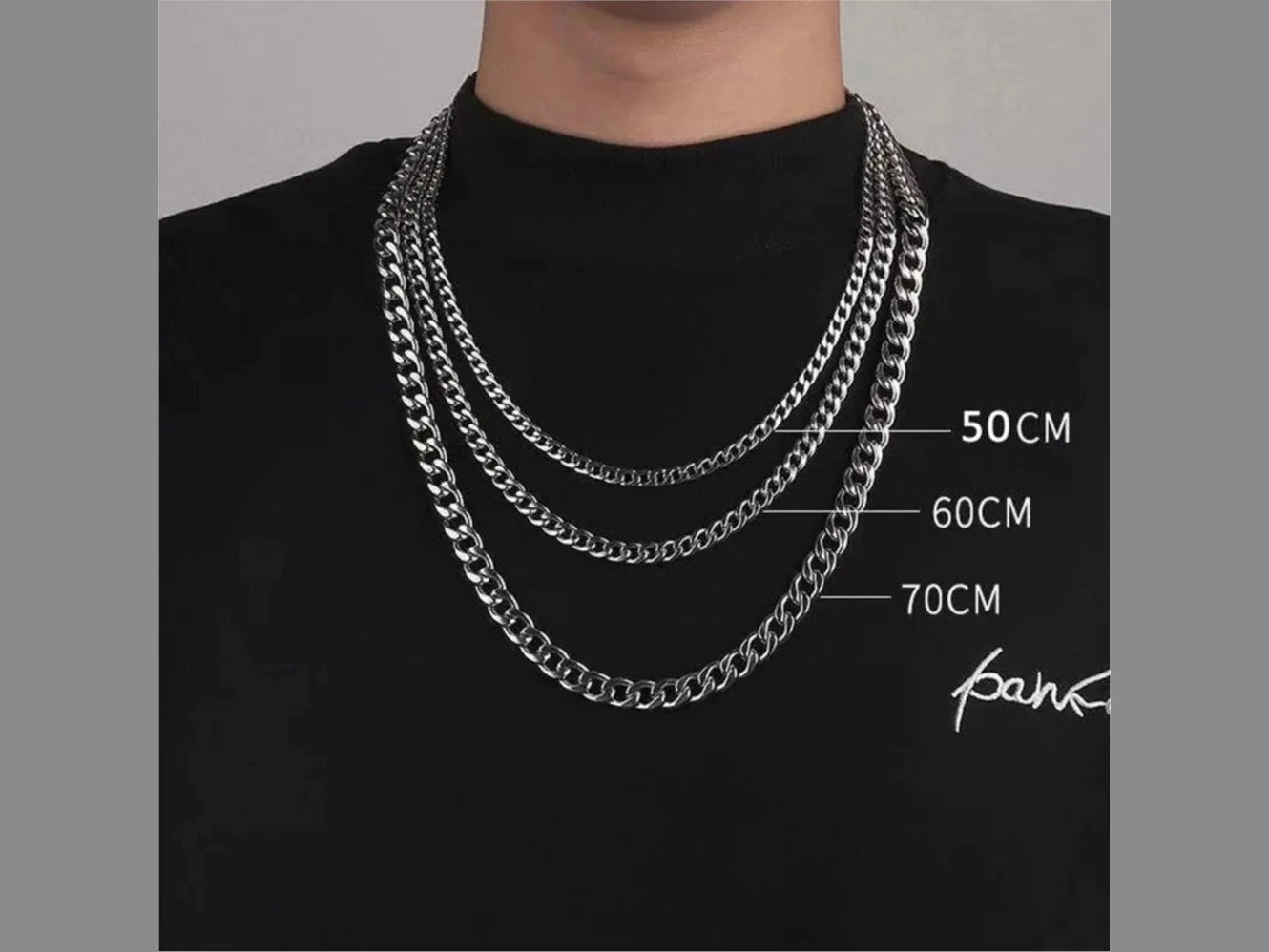 Width 5/7/9MM Hiphop Cuban Link Stainless Steel Chains Necklace for Men Basic Simple Rapper's Choker Fashion Jewelry Accessories - Simply Just Deals LLC