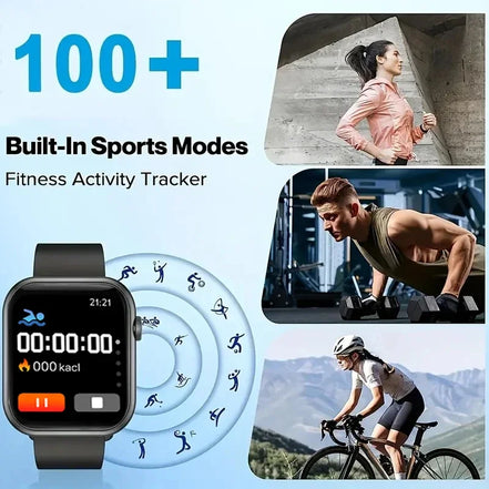 2025 New Smartwatch For Men Android IOS Phone 1.73" Screen Bluetooth Call Blood Oxygen Pressure Monitoring Smart Watch Women - Simply Just Deals LLC
