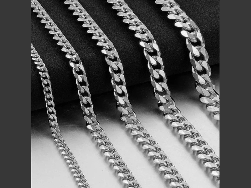 Width 5/7/9MM Hiphop Cuban Link Stainless Steel Chains Necklace for Men Basic Simple Rapper's Choker Fashion Jewelry Accessories - Simply Just Deals LLC