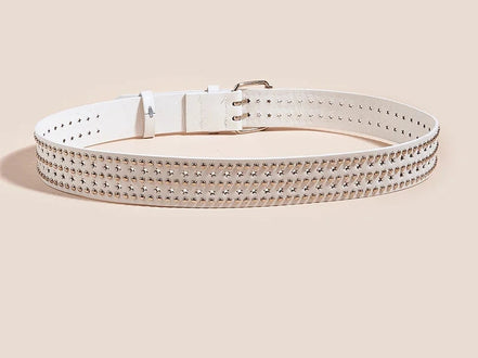 New Fashion Unisex Hollow Star Belt Fashion Ladies Leather Studded Gift Man's Goth Rock Wild Adjustable Women Punk Black Belt - Simply Just Deals LLC