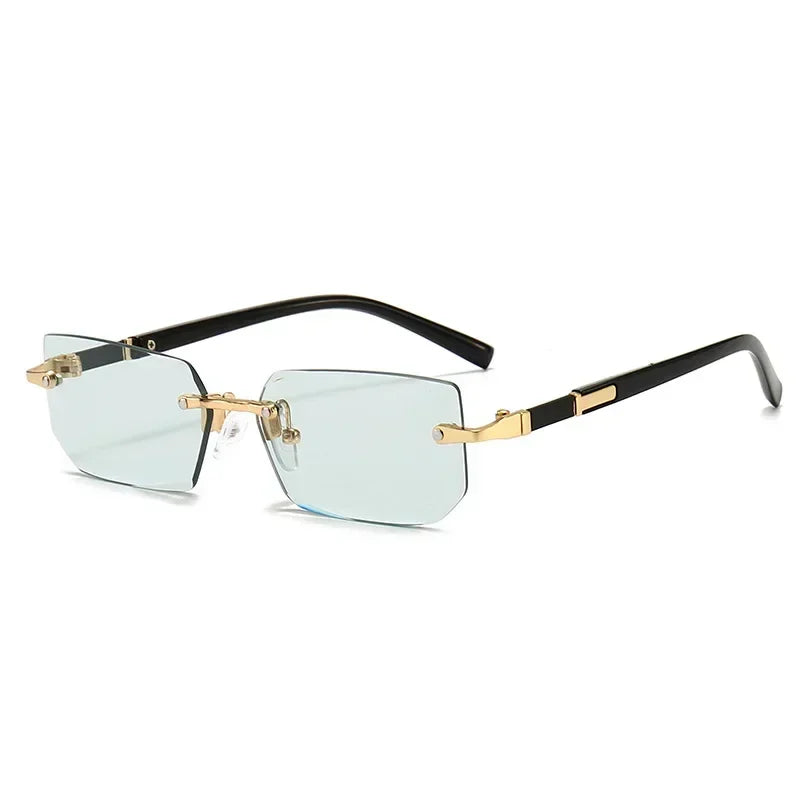 Fashion High Definition Sunglasses Men Ladies Blue Light Blocking Eye Protection Eyewear Rimless Square Frame Eyeglasses Goggle