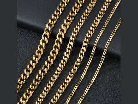 Width 5/7/9MM Hiphop Cuban Link Stainless Steel Chains Necklace for Men Basic Simple Rapper's Choker Fashion Jewelry Accessories - Simply Just Deals LLC
