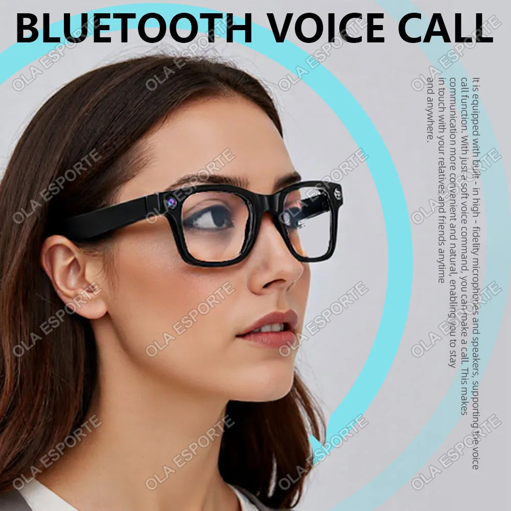 HD 1080P AI Smart Glasses ChatGPT 2000W Camera Bluetooth Call 400Mah Battery Voice Assistant Control Smart Glasses for Men Women