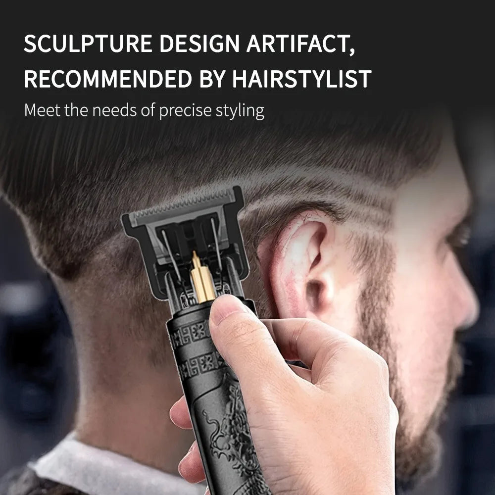 T9 mini small size barber device is easy to carry travel repair hair shaving shaving simple repair device Chinese dragon pattern