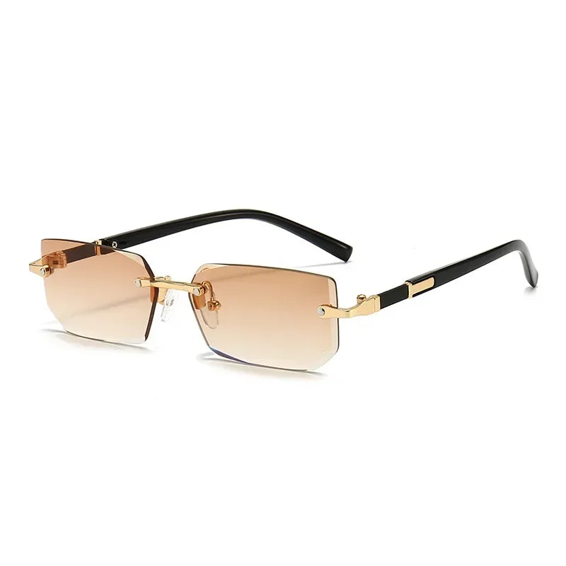 Fashion High Definition Sunglasses Men Ladies Blue Light Blocking Eye Protection Eyewear Rimless Square Frame Eyeglasses Goggle