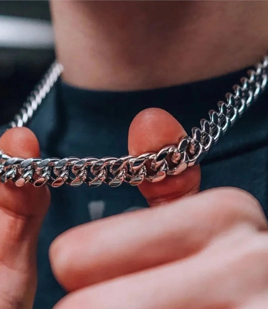 Width 5/7/9MM Hiphop Cuban Link Stainless Steel Chains Necklace for Men Basic Simple Rapper's Choker Fashion Jewelry Accessories - Simply Just Deals LLC