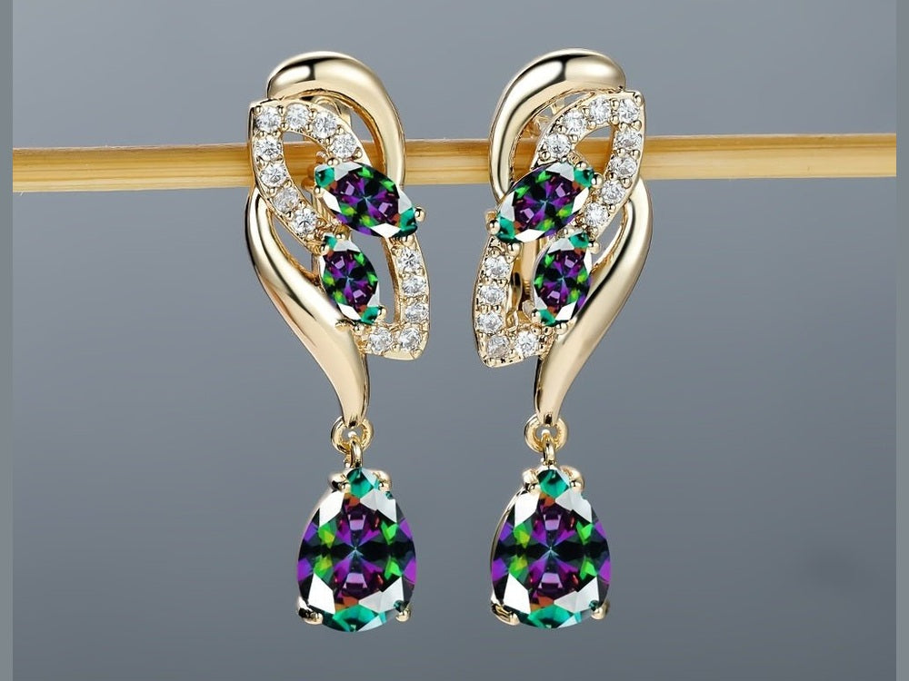 ANGOL Romantic Flower Dangle Earrings for Women - Golden - Tone Floral Design with Red & Clear Synthetic Gemstones, Elegant Party & Everyday Jewelry Gifts - Simply Just Deals LLCANGOL Romantic Flower Dangle Earrings for Women - Golden - Tone Floral Design with Red & Clear Synthetic Gemstones, Elegant Party & Everyday Jewelry Gifts19308RedANGOL Romantic Flower Dangle Earrings for Women - Golden - Tone Floral Design with Red & Clear Synthetic Gemstones, Elegant Party & Everyday Jewelry Gifts