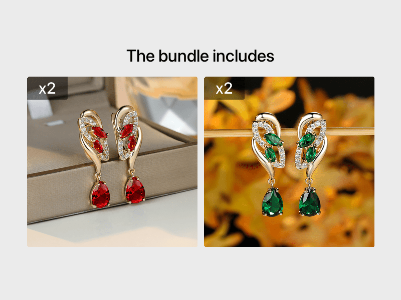ANGOL Romantic Flower Dangle Earrings for Women - Golden - Tone Floral Design with Red & Clear Synthetic Gemstones, Elegant Party & Everyday Jewelry Gifts - Simply Just Deals LLCANGOL Romantic Flower Dangle Earrings for Women - Golden - Tone Floral Design with Red & Clear Synthetic Gemstones, Elegant Party & Everyday Jewelry Gifts48524660Red*2+Green*2ANGOL Romantic Flower Dangle Earrings for Women - Golden - Tone Floral Design with Red & Clear Synthetic Gemstones, Elegant Party & Everyday Jewelr