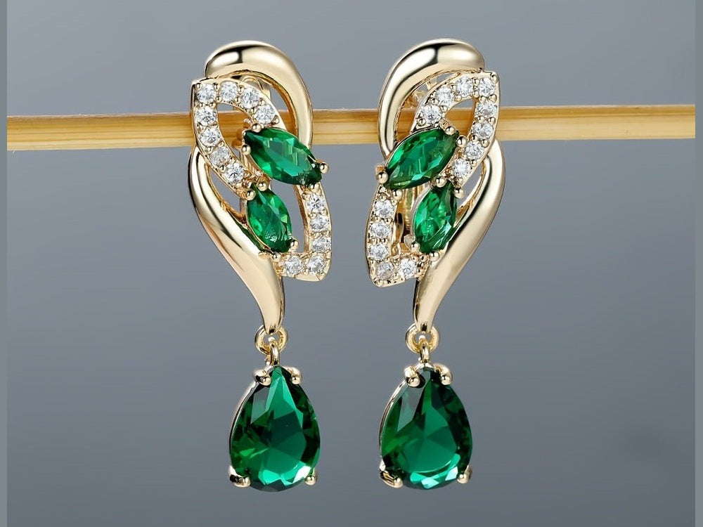 ANGOL Romantic Flower Dangle Earrings for Women - Golden - Tone Floral Design with Red & Clear Synthetic Gemstones, Elegant Party & Everyday Jewelry Gifts - Simply Just Deals LLCANGOL Romantic Flower Dangle Earrings for Women - Golden - Tone Floral Design with Red & Clear Synthetic Gemstones, Elegant Party & Everyday Jewelry Gifts19308RedANGOL Romantic Flower Dangle Earrings for Women - Golden - Tone Floral Design with Red & Clear Synthetic Gemstones, Elegant Party & Everyday Jewelry Gifts