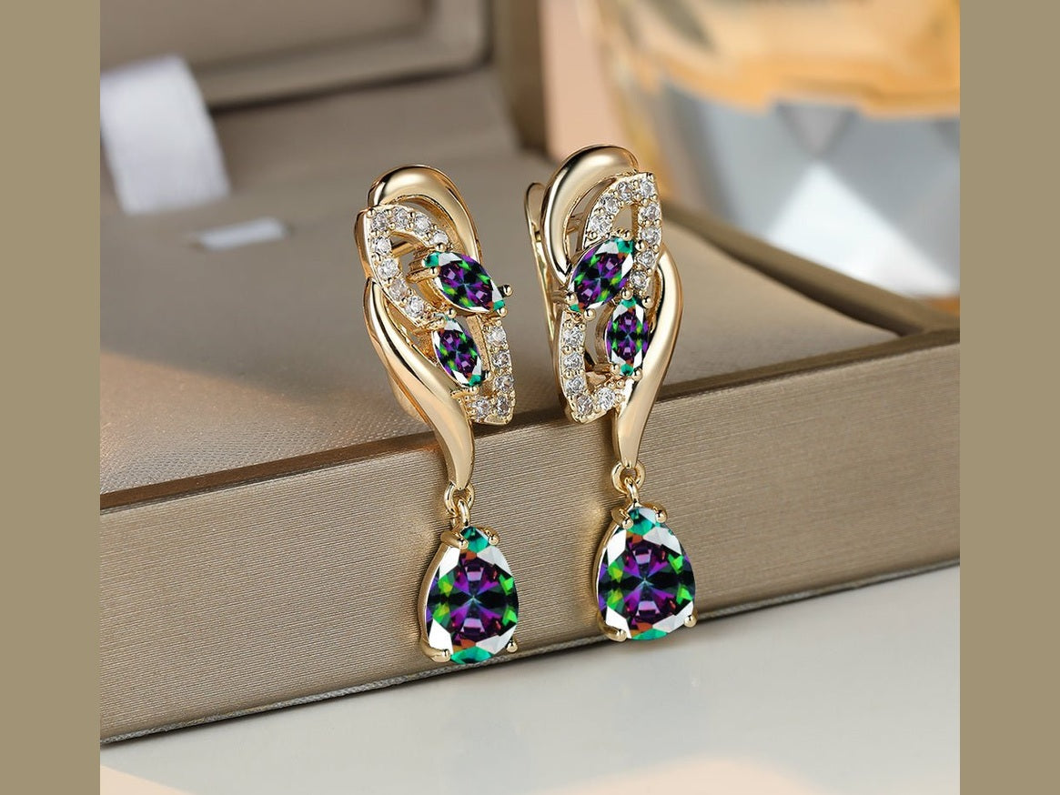 ANGOL Romantic Flower Dangle Earrings for Women - Golden - Tone Floral Design with Red & Clear Synthetic Gemstones, Elegant Party & Everyday Jewelry Gifts - Simply Just Deals LLCANGOL Romantic Flower Dangle Earrings for Women - Golden - Tone Floral Design with Red & Clear Synthetic Gemstones, Elegant Party & Everyday Jewelry Gifts73884MulticolorANGOL Romantic Flower Dangle Earrings for Women - Golden - Tone Floral Design with Red & Clear Synthetic Gemstones, Elegant Party & Everyday Jewelry Gift