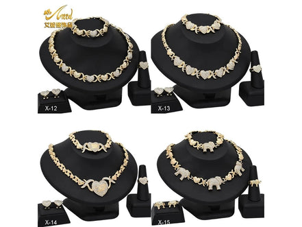 ANIID XOXO Heart Women Jewelry Necklace Set 18K Gold Color Bridal LOVE Rhinestone Wedding Necklace Earrings Set Party Gift - Simply Just Deals LLCANIID XOXO Heart Women Jewelry Necklace Set 18K Gold Color Bridal LOVE Rhinestone Wedding Necklace Earrings Set Party Gift200001033:203027829Mix X - 15 - 14 - 13 - 12Mix X - 15 - 14 - 13 - 12ANIID XOXO Heart Women Jewelry Necklace Set 18K Gold Color Bridal LOVE Rhinestone Wedding Necklace Earrings Set Party Gift