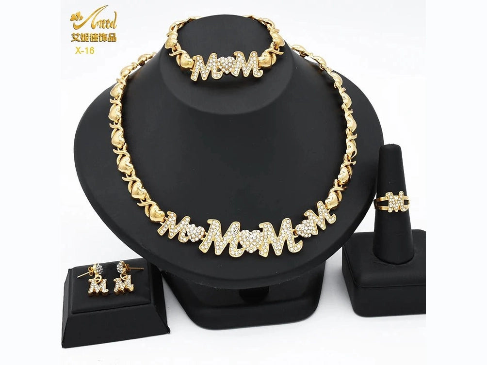 ANIID XOXO Heart Women Jewelry Necklace Set 18K Gold Color Bridal LOVE Rhinestone Wedding Necklace Earrings Set Party Gift - Simply Just Deals LLCANIID XOXO Heart Women Jewelry Necklace Set 18K Gold Color Bridal LOVE Rhinestone Wedding Necklace Earrings Set Party Gift200001033:200003765X - 16X - 16ANIID XOXO Heart Women Jewelry Necklace Set 18K Gold Color Bridal LOVE Rhinestone Wedding Necklace Earrings Set Party Gift
