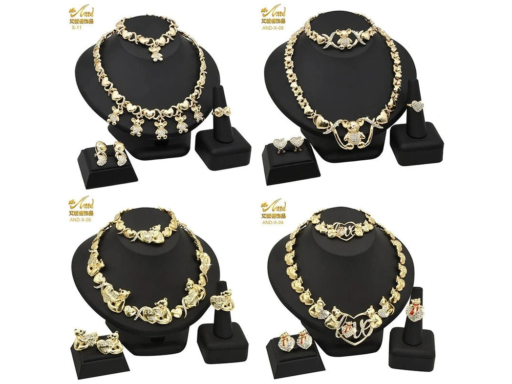 ANIID XOXO Heart Women Jewelry Necklace Set 18K Gold Color Bridal LOVE Rhinestone Wedding Necklace Earrings Set Party Gift - Simply Just Deals LLCANIID XOXO Heart Women Jewelry Necklace Set 18K Gold Color Bridal LOVE Rhinestone Wedding Necklace Earrings Set Party Gift200001033:1202Mix X - 11 - 08 - 06 - 04Mix X - 11 - 08 - 06 - 04ANIID XOXO Heart Women Jewelry Necklace Set 18K Gold Color Bridal LOVE Rhinestone Wedding Necklace Earrings Set Party Gift