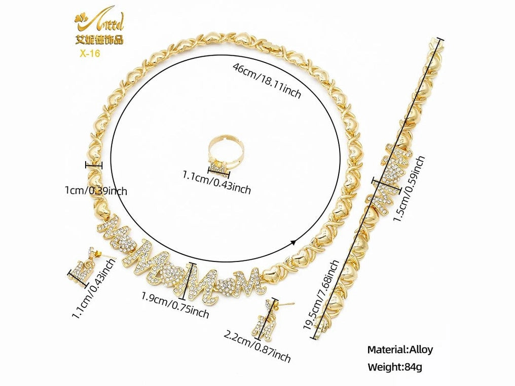ANIID XOXO Heart Women Jewelry Necklace Set 18K Gold Color Bridal LOVE Rhinestone Wedding Necklace Earrings Set Party Gift - Simply Just Deals LLCANIID XOXO Heart Women Jewelry Necklace Set 18K Gold Color Bridal LOVE Rhinestone Wedding Necklace Earrings Set Party Gift200001033:361187X - 13X - 13ANIID XOXO Heart Women Jewelry Necklace Set 18K Gold Color Bridal LOVE Rhinestone Wedding Necklace Earrings Set Party Gift