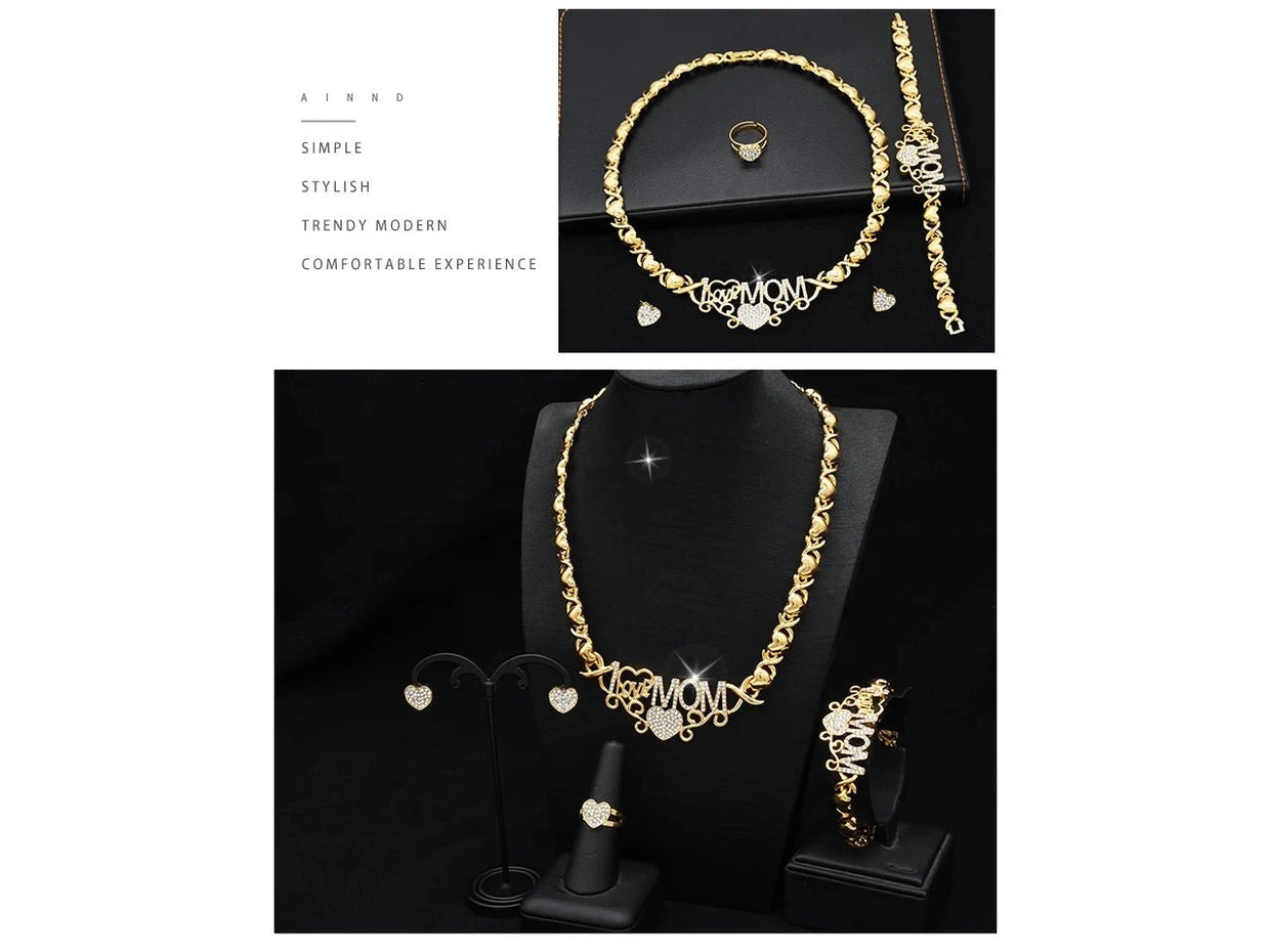 ANIID XOXO Heart Women Jewelry Necklace Set 18K Gold Color Bridal LOVE Rhinestone Wedding Necklace Earrings Set Party Gift - Simply Just Deals LLCANIID XOXO Heart Women Jewelry Necklace Set 18K Gold Color Bridal LOVE Rhinestone Wedding Necklace Earrings Set Party Gift200001033:361187X - 13X - 13ANIID XOXO Heart Women Jewelry Necklace Set 18K Gold Color Bridal LOVE Rhinestone Wedding Necklace Earrings Set Party Gift