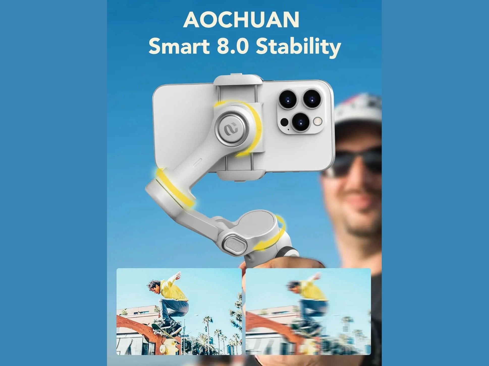 AOCHUAN Smart X2 Handheld Gimbal 3 Axis Stabilizer Built - in 20cm Extension Rod LED Display Phone Holder For iPhone Smartphone - Simply Just Deals LLCAOCHUAN Smart X2 Handheld Gimbal 3 Axis Stabilizer Built - in 20cm Extension Rod LED Display Phone Holder For iPhone Smartphone14:29WhiteWhiteAOCHUAN Smart X2 Handheld Gimbal 3 Axis Stabilizer Built - in 20cm Extension Rod LED Display Phone Holder For iPhone Smartphone
