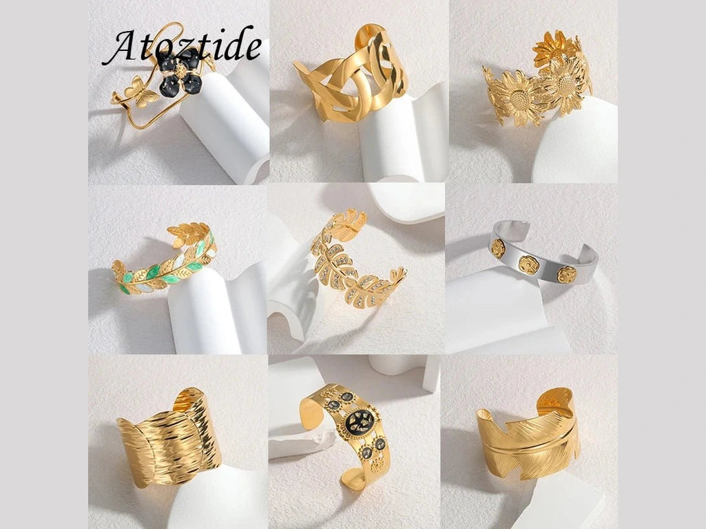 Atoztide New Fashion Stainless Steel Punk Bracelet for Men Women Adjustable Wide Bangle Trendy Birthday Christmas Jewelry Gift - Simply Just Deals LLCAtoztide New Fashion Stainless Steel Punk Bracelet for Men Women Adjustable Wide Bangle Trendy Birthday Christmas Jewelry Gift200001034:200003761B1084B1084Atoztide New Fashion Stainless Steel Punk Bracelet for Men Women Adjustable Wide Bangle Trendy Birthday Christmas Jewelry Gift