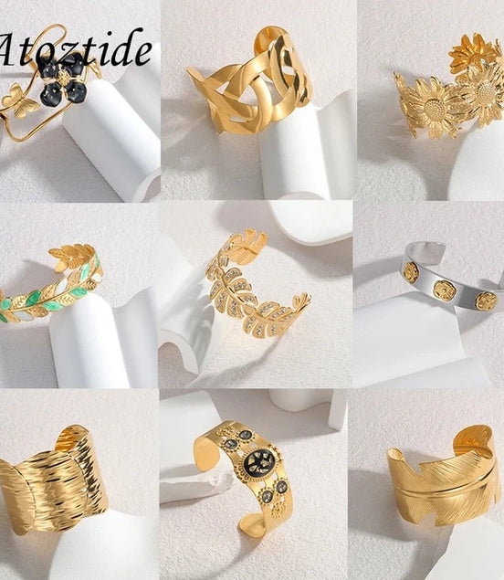 Atoztide New Fashion Stainless Steel Punk Bracelet for Men Women Adjustable Wide Bangle Trendy Birthday Christmas Jewelry Gift - Simply Just Deals LLCAtoztide New Fashion Stainless Steel Punk Bracelet for Men Women Adjustable Wide Bangle Trendy Birthday Christmas Jewelry Gift200001034:200003761B1084B1084Atoztide New Fashion Stainless Steel Punk Bracelet for Men Women Adjustable Wide Bangle Trendy Birthday Christmas Jewelry Gift