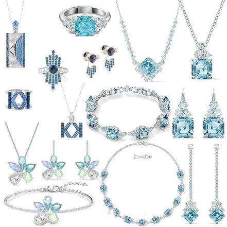 Blue flower necklace women's niche design bracelet high - end earrings light luxury versatile jewelry set ring - Simply Just Deals LLCBlue flower necklace women's niche design bracelet high - end earrings light luxury versatile jewelry set ring200001033:2000037576035 Earring6035 EarringBlue flower necklace women's niche design bracelet high - end earrings light luxury versatile jewelry set ring