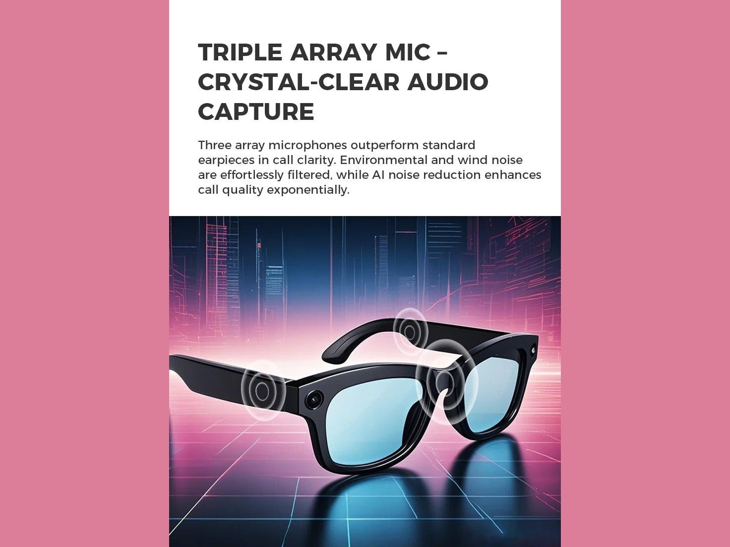 Bluetooth AI shooting glasses Bluetooth call voice assistant real - time translation 5 - megapixel shooting stabilization - Simply Just Deals LLCBluetooth AI shooting glasses Bluetooth call voice assistant real - time translation 5 - megapixel shooting stabilization0363601BE4EA431BB68B1BCF5BB2DCEFBlackBluetooth AI shooting glasses Bluetooth call voice assistant real - time translation 5 - megapixel shooting stabilization