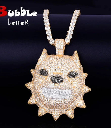 Bubble Letter Animal Dog Head Necklace & Pendant Gold Color Bling Cubic Zircon Men's Hip Hop Rock Street Jewelry - Simply Just Deals LLCBubble Letter Animal Dog Head Necklace & Pendant Gold Color Bling Cubic Zircon Men's Hip Hop Rock Street Jewelry200000639:20066102818inch;200000783:105mm tennis chain;200001034:361187silver color;200007763:201336106silver color18inch5mm tennis chain|United StatesBubble Letter Animal Dog Head Necklace & Pendant Gold Color Bling Cubic Zircon Men's Hip Hop Rock Str