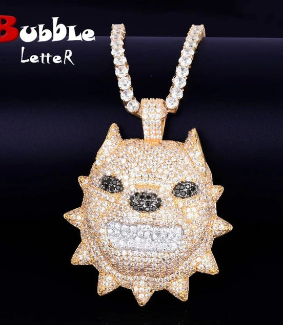 Bubble Letter Animal Dog Head Necklace & Pendant Gold Color Bling Cubic Zircon Men's Hip Hop Rock Street Jewelry - Simply Just Deals LLCBubble Letter Animal Dog Head Necklace & Pendant Gold Color Bling Cubic Zircon Men's Hip Hop Rock Street Jewelry200000639:20066102818inch;200000783:105mm tennis chain;200001034:361187silver color;200007763:201336106silver color18inch5mm tennis chain|United StatesBubble Letter Animal Dog Head Necklace & Pendant Gold Color Bling Cubic Zircon Men's Hip Hop Rock Str